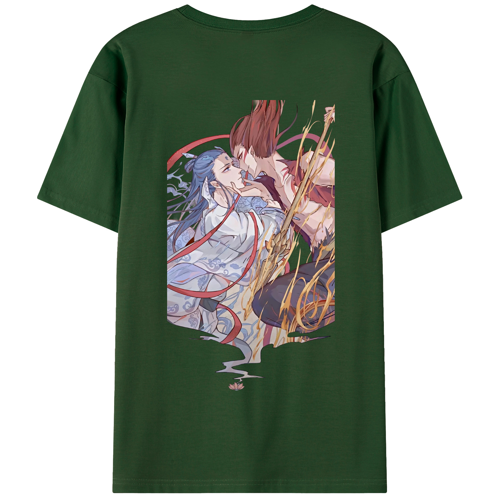 （画像用） Ne Zha 2 ナタ 魔童の大暴れ 綿100％半袖Tシャツ（背面プリント）
